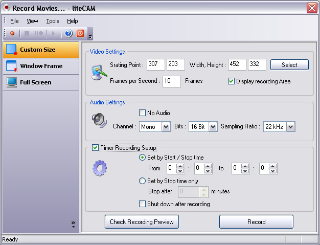 LiteCam Screenshot